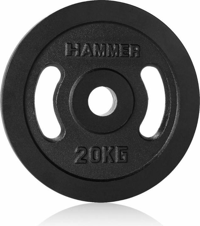 Actual product image Hammer Fitness Hantelscheibe 50 mm 20 kg (1 x 20 kg)