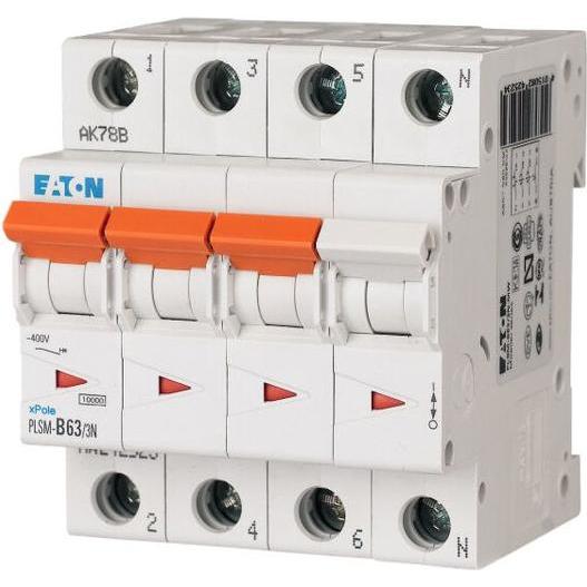 Eaton, Schutzschalter, Leitungsschutzschalter, 63 A, 3p+N, 242549