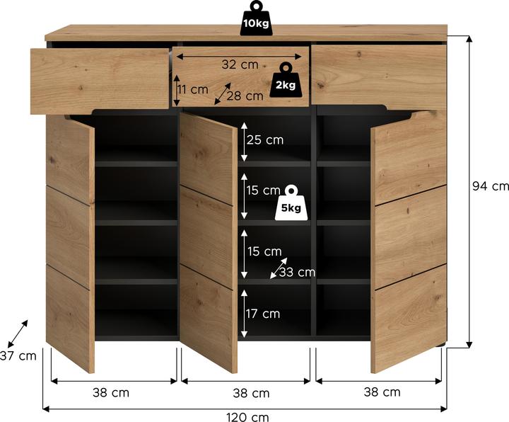 Produktbild Xonox Home Canu (94 x 37 x 120 cm)