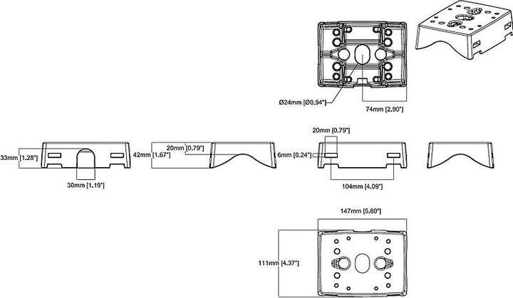 Productafbeelding Axis Stokmontage T91B47 100-410mm (Montageset)