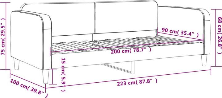 Produktbild vidaXL Tagesbett (Recamiere)