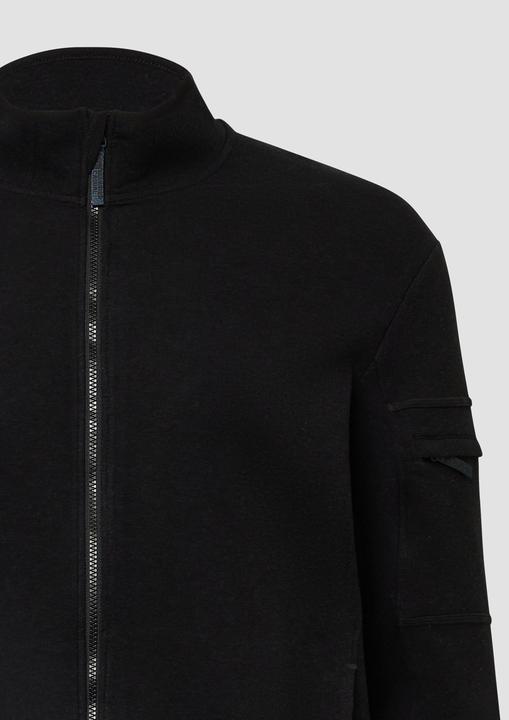 Produktbild s.Oliver Sweatshirt Jacke Melierte Sweatjacke mit Ärmeltasche (3XL)