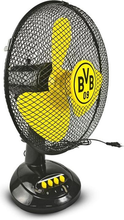 Produktbild ECG MARKENmerch Tischventilator im Vereinsfarben Design - 30cm - Borussia Dortmund