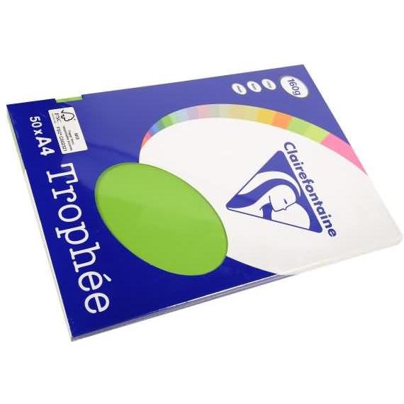 Clairefontaine, Kopierpapier, Kopierpapier Trophee A4 160g/qm VE=50 Blatt minze/maigrün (160 g/m², A4)