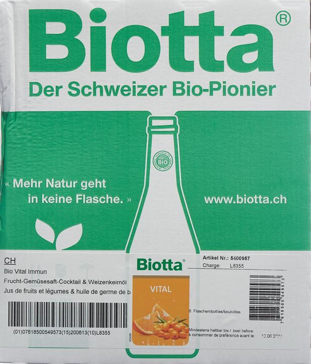 Actual product image Biotta Vital immune (6 x 50 cl)