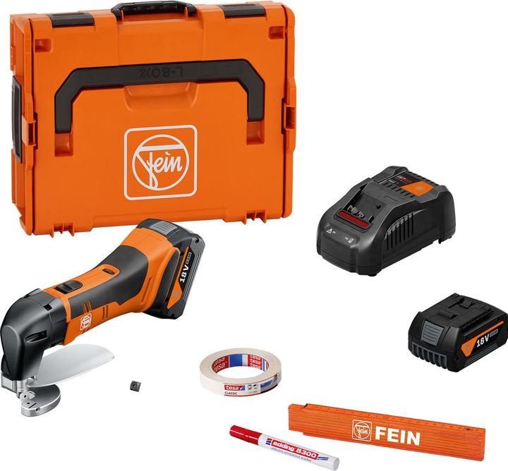 Actual product image Fein Cesoia per lamiera a batteria fino a 1,6 mm ABLS 18 1.6 E AS Set 2x 5 Ah