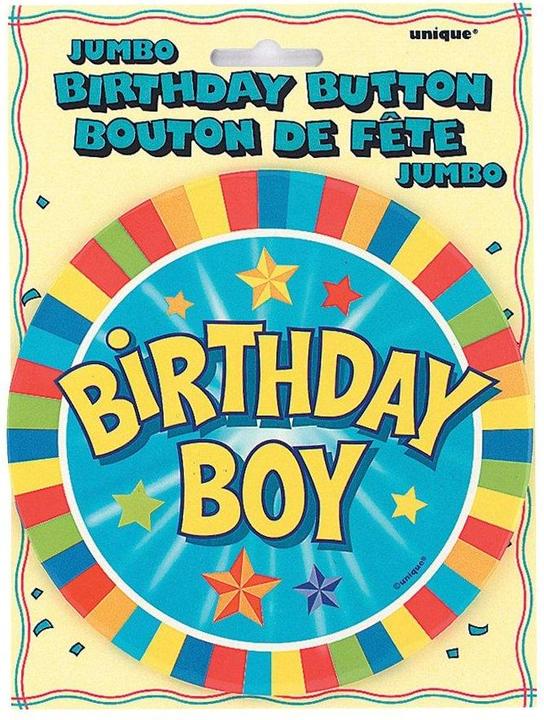 Actual product image Unique Party Birthday Boy Jumbo Badge