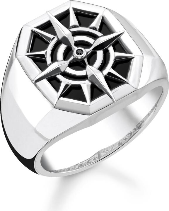 Immagine prodotto Thomas Sabo Anello bussola nero (62, 925 Argento)