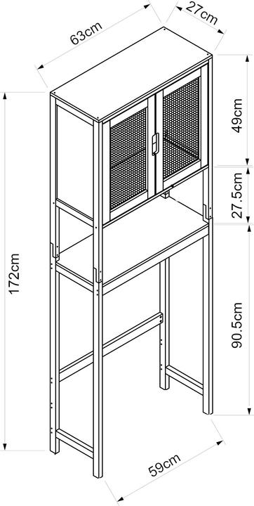 Actual product image En.Casa Tervola (63 x 27 x 172 cm)