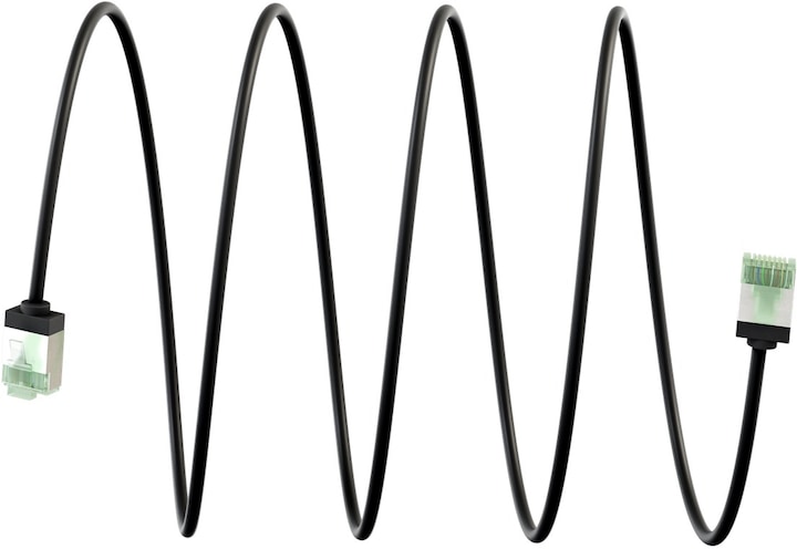 Image du produit Goobay Câble patch CAT 8.1 ultra flexible, slim, U/FTP, noir (U/FTP, CAT8.1, 0.25 m)