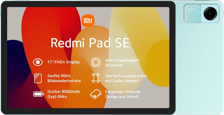 Actual product image Xiaomi Redmi Pad SE (WLAN only, 11", 128 GB, Mint green)