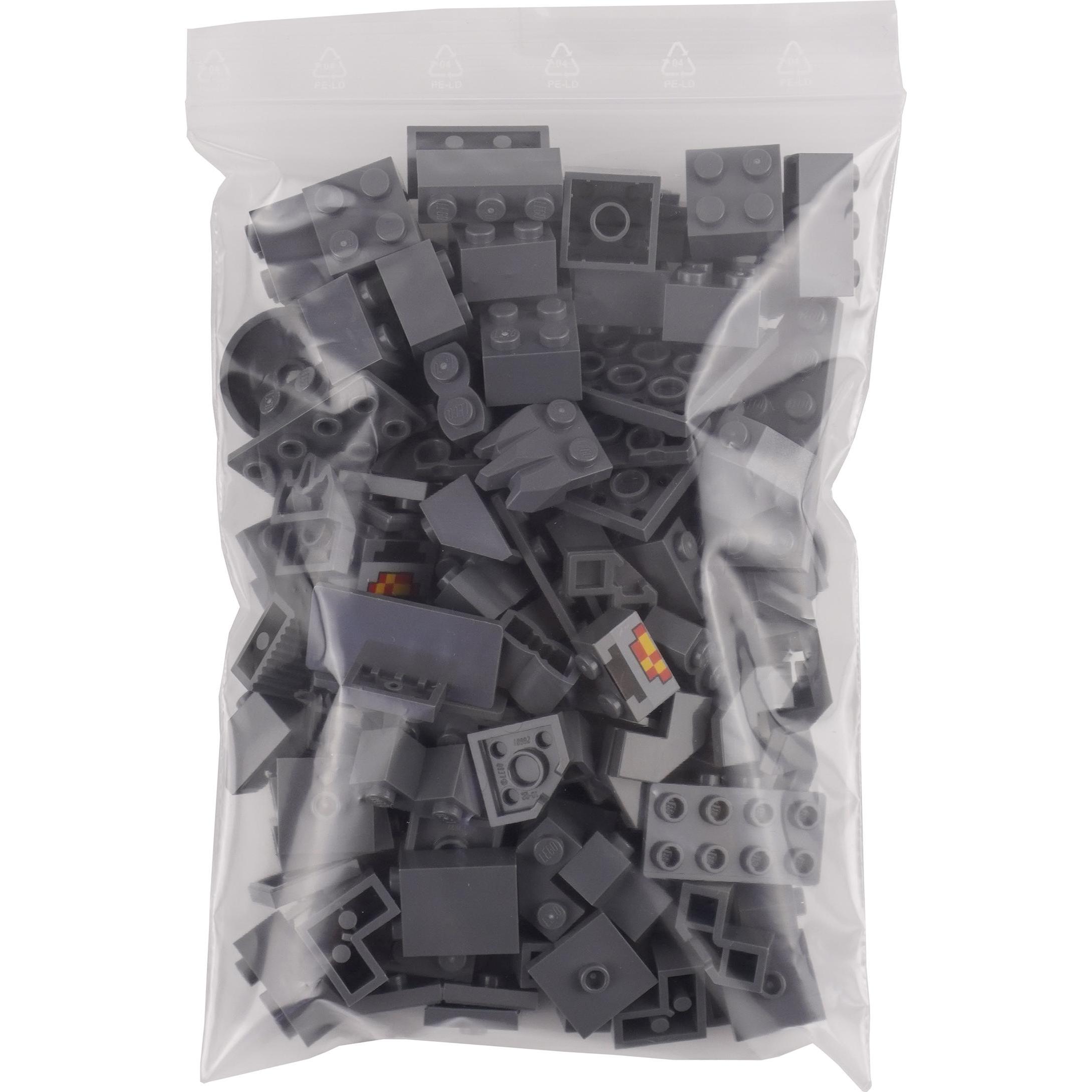 LEGO Steine Dunkelgrau gemischt - 250 Stück - Dark bluish grey mix - NEU (LEGO Zubehör)