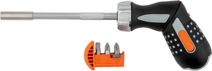 Produktbild Bahco 1/4"-Bit-Knarren-Schraubendreher mit Pistolengriff, 135 mm (Phillipps-Kreuzschlitz (PH), Pozidriv-Kreuzschlitz (PZ), Schlitz)