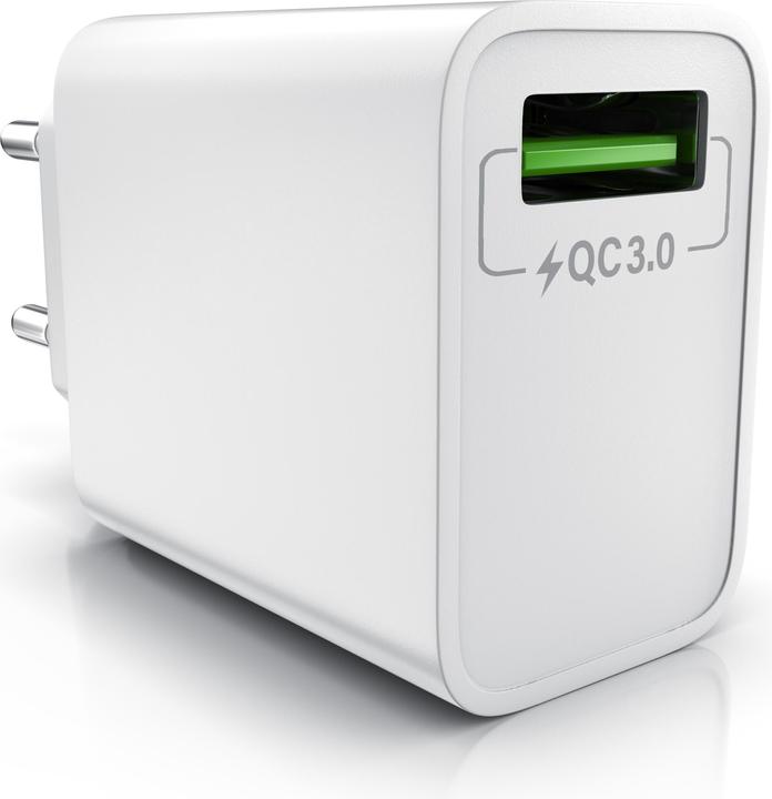 Image du produit Aplic Chargeur USB 18W Quick Charge 3.0, charge rapide, pour smartphones, tablettes, blanc (18 W, 1 portion)