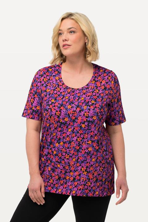 Produktbild Ulla Popken Shirt, gemustert, Rundhals, Halbarm (62)