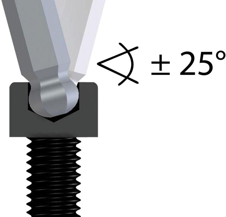 Produktbild Gedore 42 KEL 4 Winkelschraubendreher XL Kugelkopf Innen-6-kant 4 mm