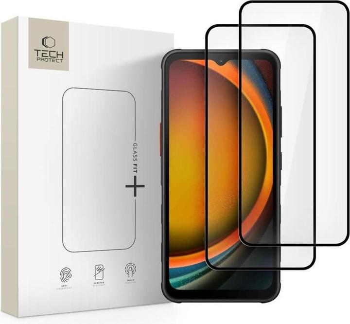 Produktbild Spigen Glass Fit+ Case 2-pack for Samsung Galaxy Xcover 7 / 7 Pro - Black (2 Stk., Samsung Galaxy Xcover 7, Samsung Galaxy XCover7 Pro)