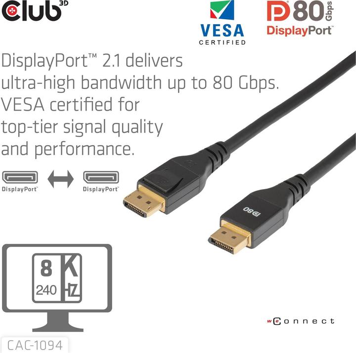 Produktbild Club 3D DisplayPort  — DisplayPort (2 m)