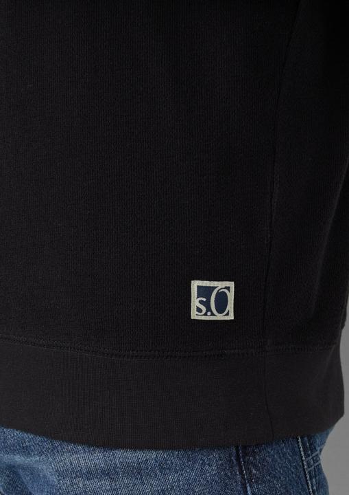 Produktbild s.Oliver Sweatshirt Strukturiertes Relaxed-Fit-Sweatshirt mit Label-Patch (M)