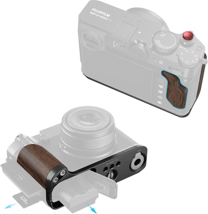 Image du produit SmallRig L-Winkel mit Holzgriff für FUJIFILM GFX100RF Schwarz (Cage)