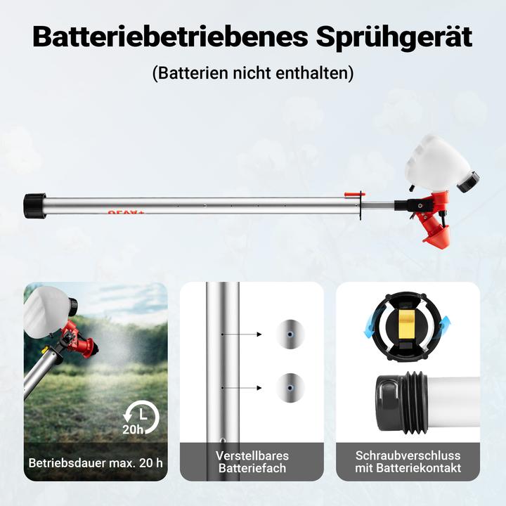 Produktbild Wiltec ULVA+ Handsprühgerät batteriebetrieben Drucksprüher Sprühgerät 3 Düsen (1 l)