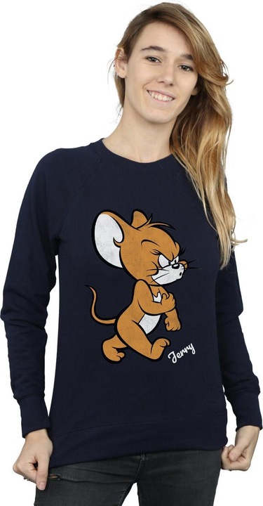Actual product image Tom & Jerry Womens/Ladies Angry Mouse Cotton Sweatshirt (S)