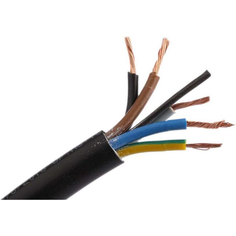 Rs Pro H05VV-F 3185Y 5 Core 0.75mm Black Cable (100 m), Stromkabel