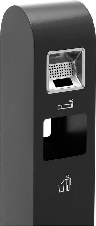 Actual product image Ulsonix Outdoor Standing Ashtray - with waste bin - for outdoors & indoors - lockable - 32 x 30 x 120 cm