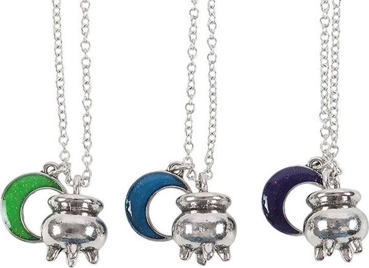 Actual product image Something Different Coven Sisters Cauldron Charm Necklace (Pack of 3) (100% synthetic material)