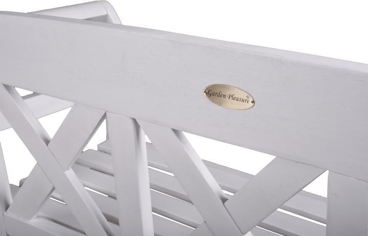 Produktbild Garden Pleasure Gartenbank Vancouver 985075 weiss Holz 128,0 cm