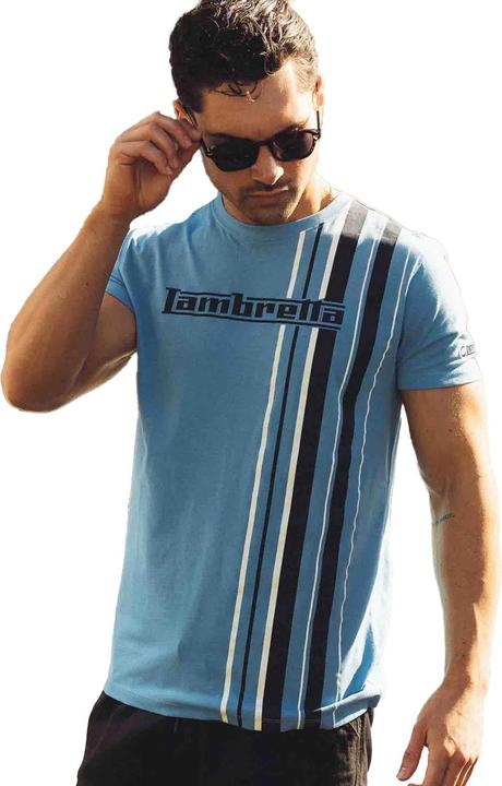 Actual product image Lambretta Mens SS25 Racing Stripe T-Shirt (XXL)