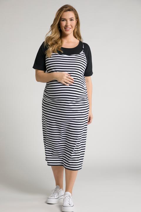 Produktbild Ulla Popken Bellieva-Kleid, Jersey, oversized, doppellagig, Halbarm, GOTS (54)