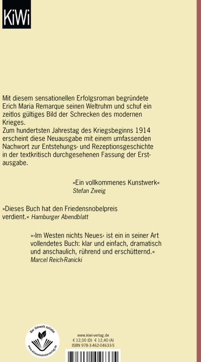 Actual product image Im Westen nichts Neues (German, E.M. Remarque, 2014)