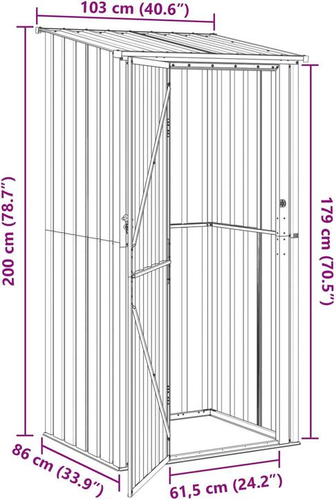 Produktbild vidaXL Garten Shed