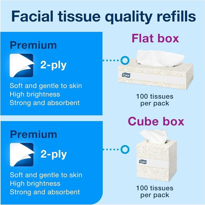 Produktbild Tork Extra weiche Kosmetiktücher