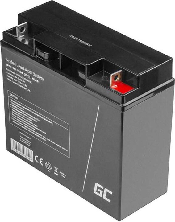 Actual product image GreenCell AGM Battery Lead Acid VRLA 12V 17Ah for motor boats and electric - Battery - 17 (12 V, 17 Ah)