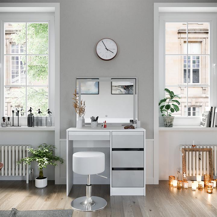 Image du produit Vicco Sherry avec miroir LED et tabouret (90 x 75 x 40 cm)