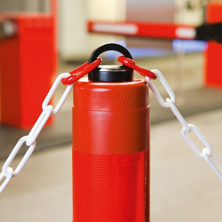 Image du produit Moravia Panneau de signalisation avec capuchon à oeillet, 1000 mm Rétroréfléchissant, rouge-blanc, Ø 100 mm