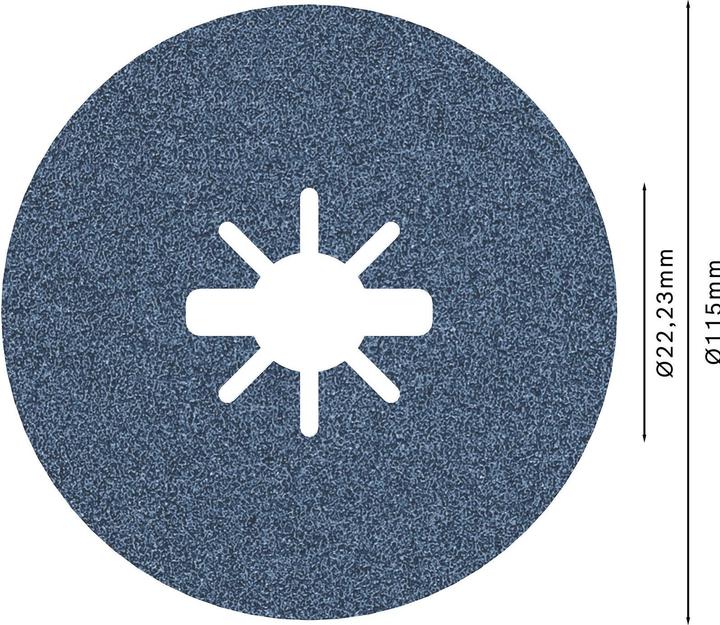Image du produit Bosch Professional Zubehör PRO R574 Disque fibre X-Lock, 115 mm, G80 (80)