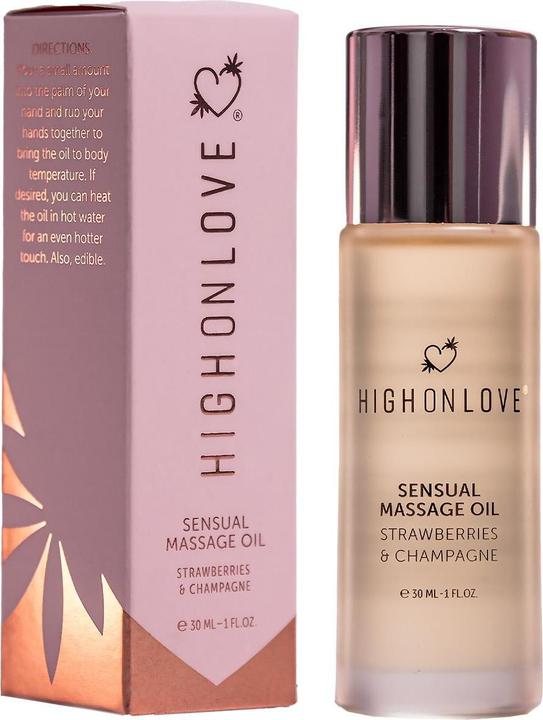Produktbild High on Love massage oil strawberries and champagne mini 30 ml (30 ml)