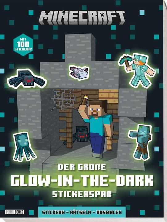 Immagine prodotto Panini Minecraft: Der grosse Glow-in-the-Dark Stickerspass: Stickern - Rätseln - Ausmalen