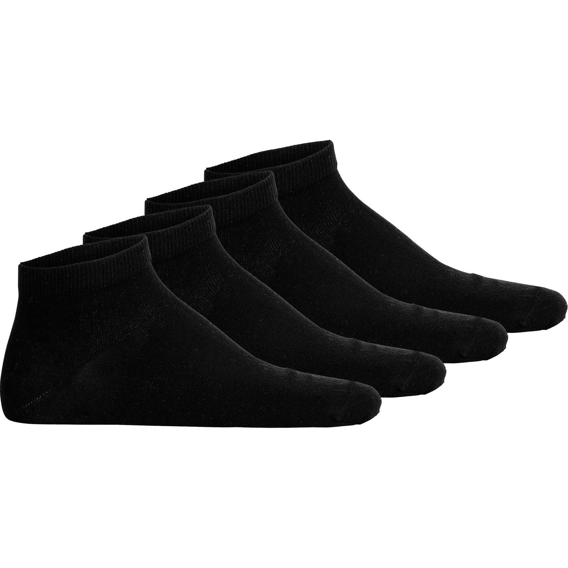 Von Jungfeld, Herren, Socken, Socken Homewear Stretch Essentials Sneaker Unisex, Schwarz, (4er Pack, 35 - 38)