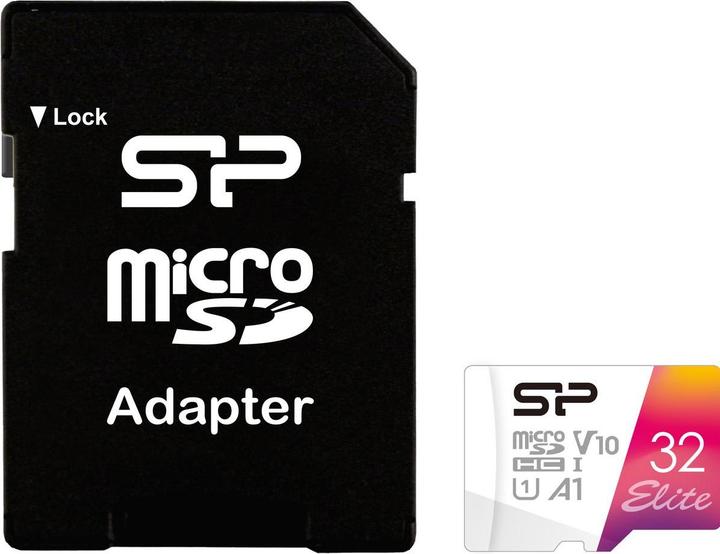 Silicon Power memory card Elite Micro SDHC 32GB UHS-I A1 V10 (32 GB, microSD, U1, UHS-I)
