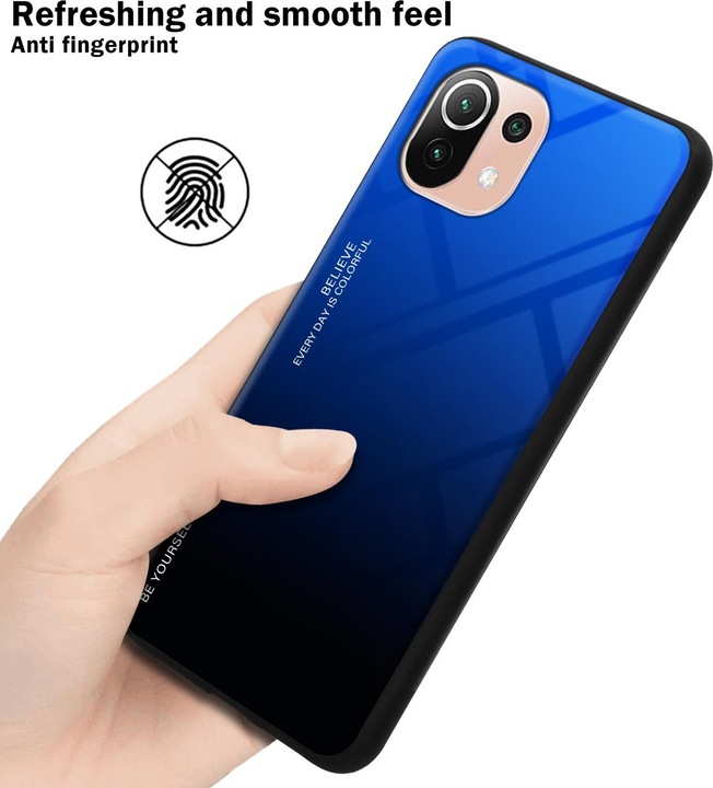 Productafbeelding Cadorabo TPU 2 Kleuren Glazen Hoesje (Xiaomi Mi 11 Lite, Xiaomi Mi 11 Lite 5G, Xiaomi Mi 11 Lite 5G NE)