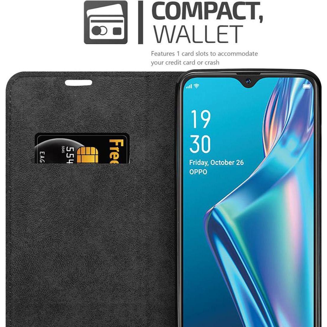 Thumbnail - Cadorabo Book Invisible Magnet Cover (Oppo A12), Smartphone Hülle, Rot