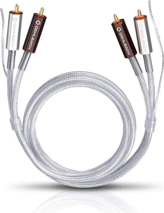 Produktbild Oehlbach Audio Anschlusskabel Cinch (2x Stecker 2x Stecker) 1.00 m vergoldete Steckkontakte Silver Express (1 m, Cinch)