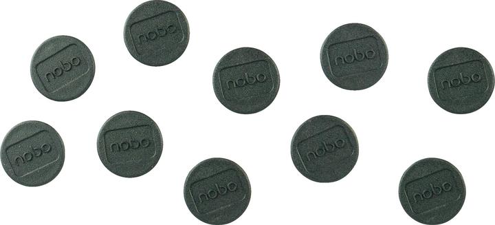 Actual product image Nobo Magnet round 13mm 1915284 black 10 pieces (10 x)