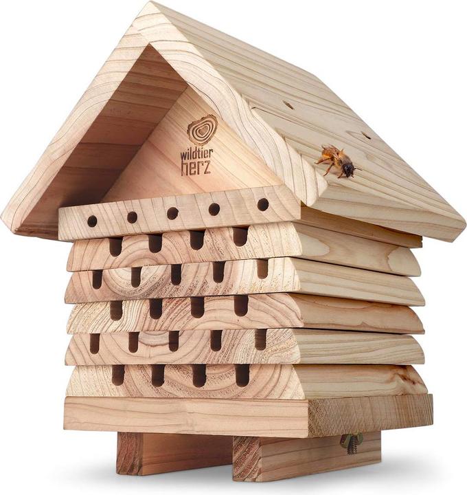 Wildtier Herz Bienenhotel (Wildbienen, Biene)