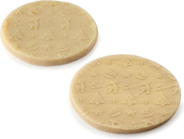 Productafbeelding Ibili Teigroller Holz mit X-MAS Deko 39,5 x 5 cm Zum dekorieren von Teigen und Gebäck