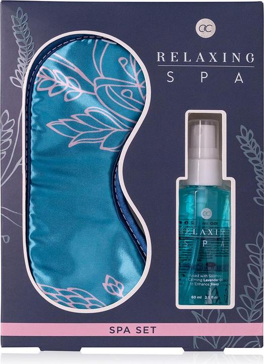 Produktbild Accentra Wellness-Set RELAXING SPA in Geschenkbox, inkl. 60ml Kissenspray, Schlafmaske, angereichert mit Lave (Haarpflege Set)